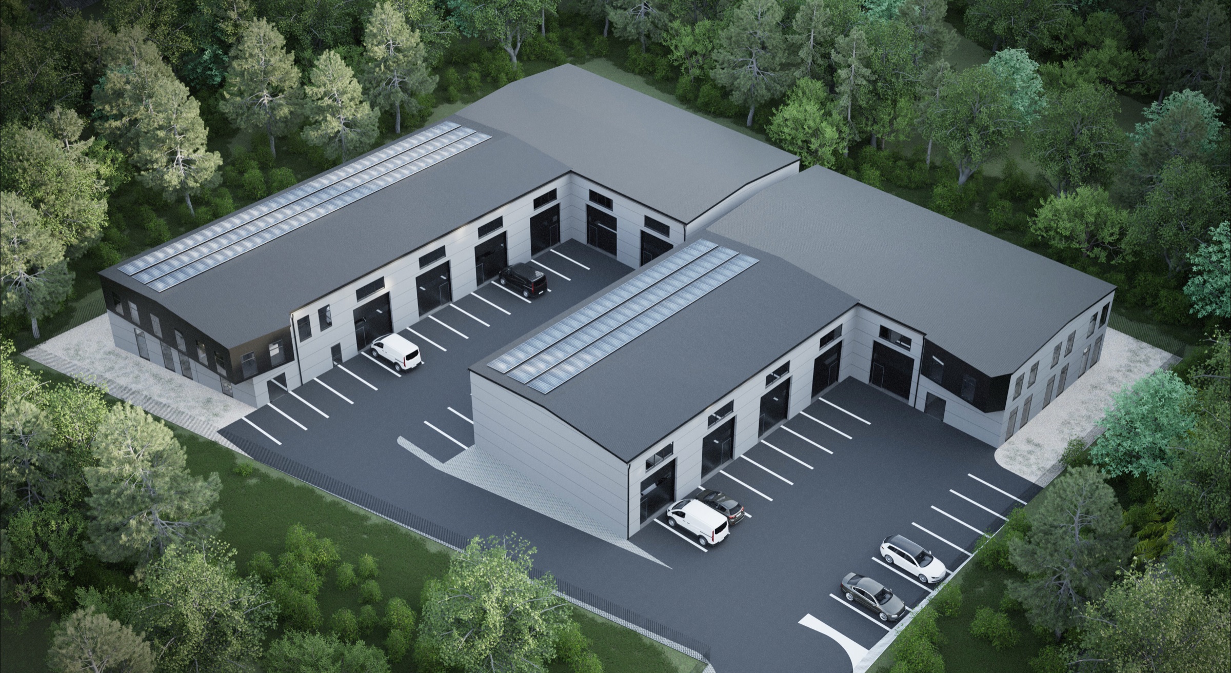 Visualisering av Flexhub i Bergsjödalen, Flexpark-konceptets första projekt